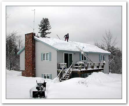 Snowy housetop