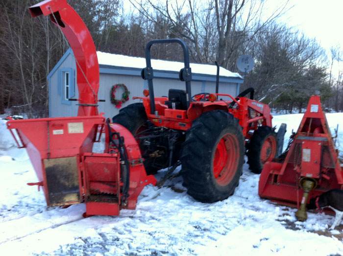 The tractor setup used