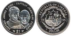 liberia star trek coin